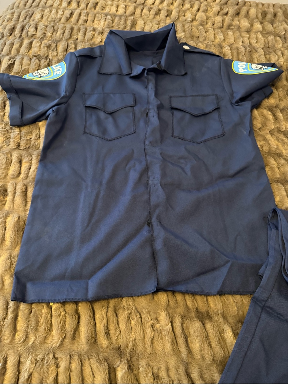 Police Officer Costume Uniform Shirt & Pants Adult Medium Halloween